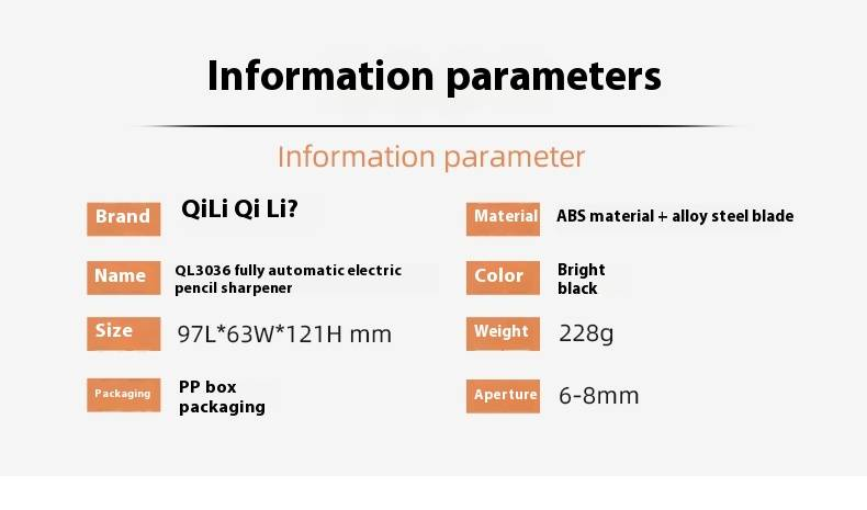 QL Smart Electric Pencil Sharpener - Dual Hole Automatic Pencil Sharpener With Eraser For Students, Artists & Office Use_voghion.com