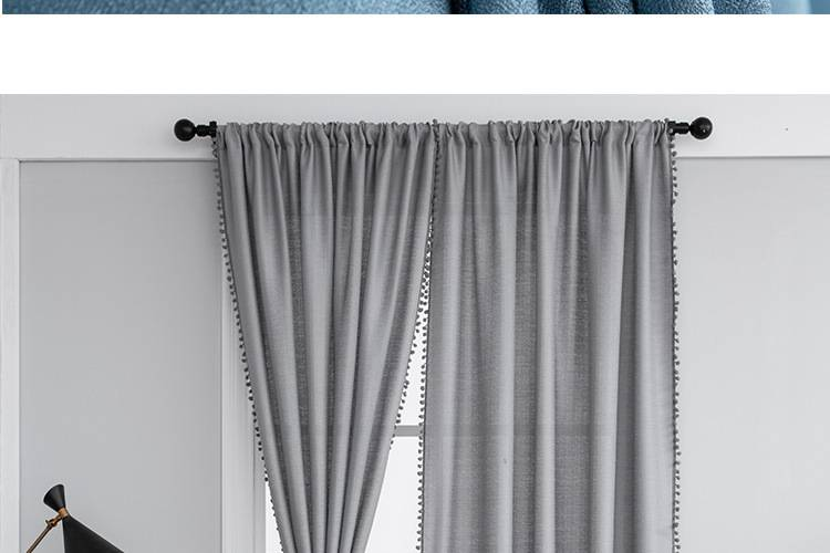 Cortinas de encaje de mezcla de lino: visillos bordados transparentes para sala de estar y dormitorio (estilo americano, filtran la luz, elegante jacquard)_voghion.com