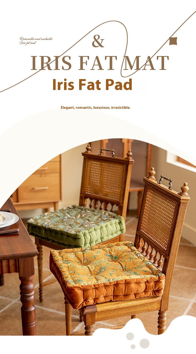 Cuscino per sedia da pranzo moderno con motivo geometrico – Cuscino per sedia da pranzo in cotone PP spesso (40x40 cm, base antiscivolo, design astratto, motivo verde/iride)_voghion.com