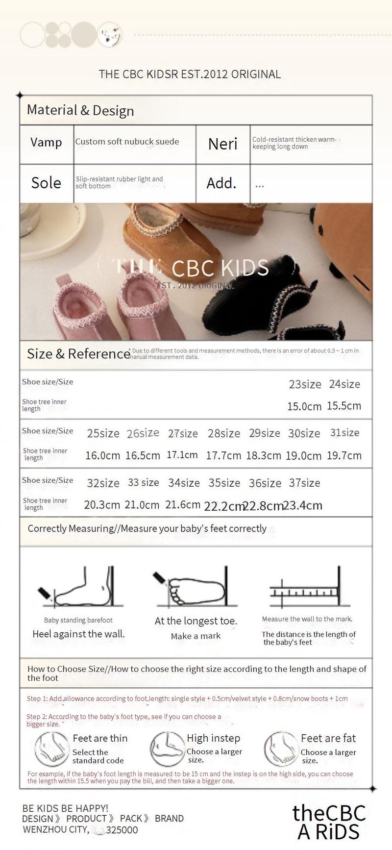XSHX Stivali invernali slip-on in vera pelle stile etnico vintage per bambini - Caldi e comodi, nero/marrone chiaro/rosa antico, taglie 23-37_voghion.com