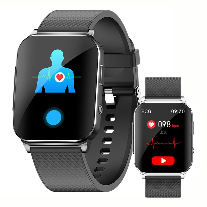 Smart Watch With ECG, Heart Rate, Blood Pressure, Body Temperature, Step Counter, Weather Alerts, Fitness Tracker For Men_voghion.com