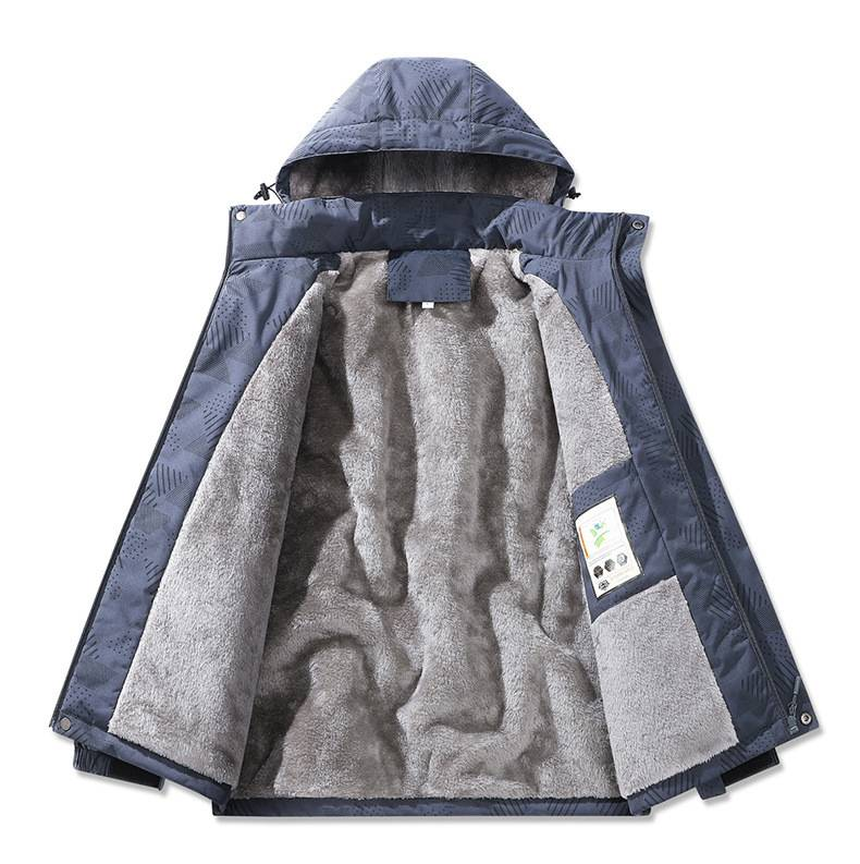 Wanderbekleidung Herbst und Winter: Wattierte Baumwolljacken, dicker Samt, Outdoor-Samt, wind- und wasserdichte Bergsteigerbekleidung_voghion.com