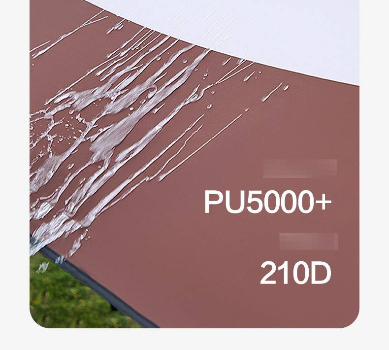 KK Tree Heavy-Duty Camping Canopy Tent – 4x3m Windproof & Waterproof Sun Shelter, UV50+ Black Vinyl Coated Awning For Outdoor Adventures_voghion.com