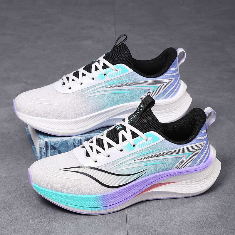 Plus Size Fashion Casual Sports Couple Style Popcorn Carbon Plate Autumn New Breathable Non-Slip Racing Running Shoes_voghion.com