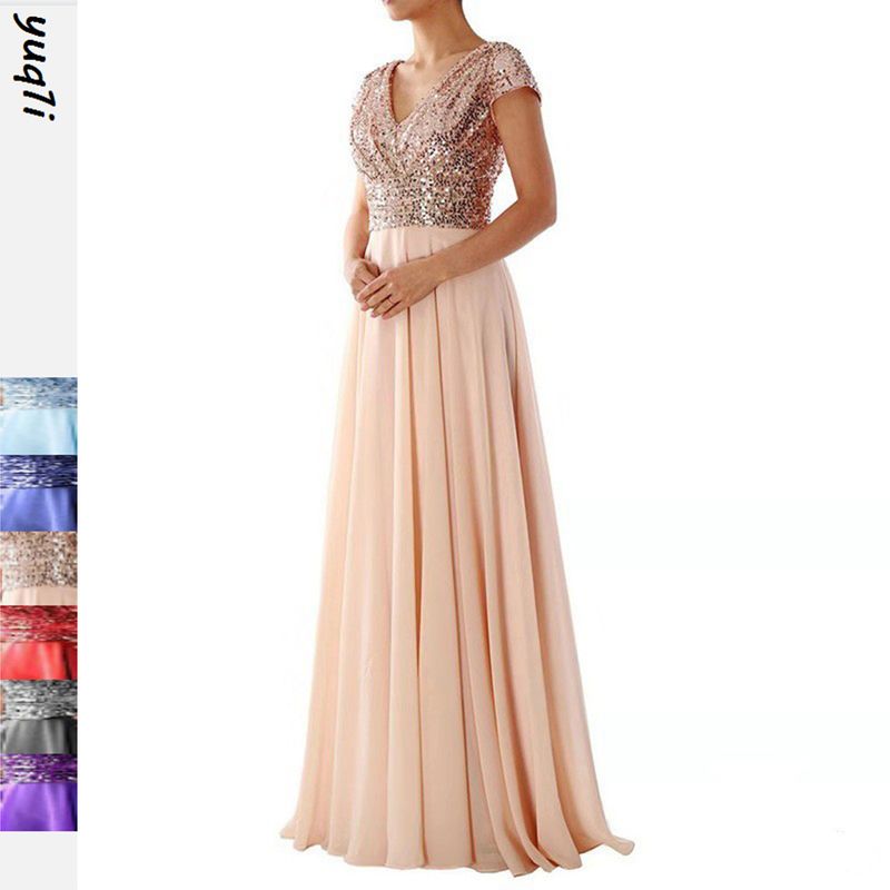 Robe trapèze dorée pour femme, jupe longue sexy, châle, robe de soirée de banquet_voghion.com