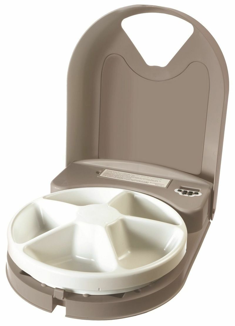 Eatwell 5 Meal Automatic Pet Feeder Dog/Cat 5 Day Programing Pfd11-13707_voghion.com