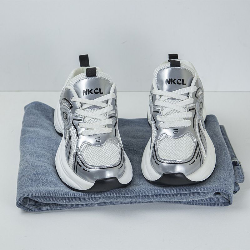 Sneakers robuste per donna, tendenza autunno 2023, nuove suole spesse, versatili, sportive, casual, per aumentare l'altezza, da corsa_voghion.com