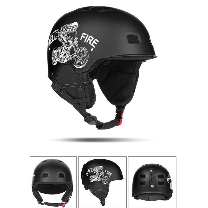 2023 new ski suitable for single double board indoor outdoor protection, anti fall and warm snow helmet_voghion.com