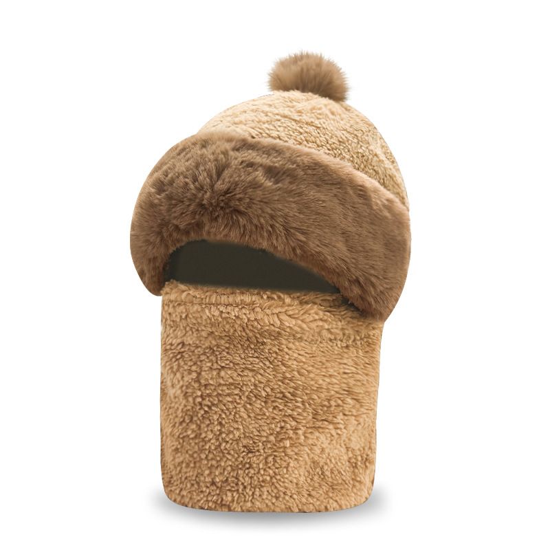 Herbstmütze, Ohrenschutz, winddicht, für den Außenbereich, Nackenwärmer, Maske, integriertes Fleece, verdickt, warm, für Radfahren im Winterstil_voghion.com
