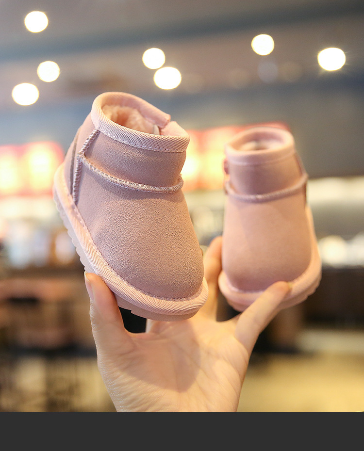 Vauvan lumisaappaat Talvi Fleece Lämpimät Vauvan Kengät Lasten Talvikengät Naisten Pehmeäpohjaiset Taaperoiden kengät Miesten Vauvan Kengät_voghion.com