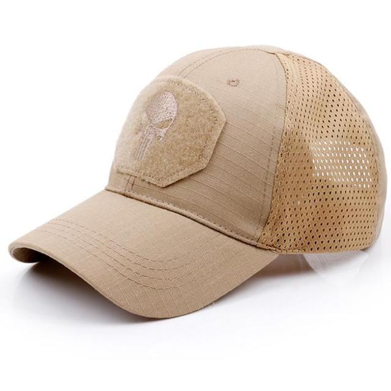 New Tide Cool Skull Multicam Operators Mesh Baseball Cap Männer Fitted Cap Taktesch Gutt Qualitéit Atmungsaktiv Outdoor Sportarten_voghion.com