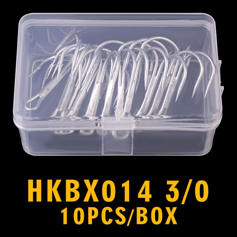 New High Carbon Steel Wide Belly Crank With Barbed Soft Worm Lure Single Hook 3 Specifications Mixed 10 Pieces Boxed_voghion.com