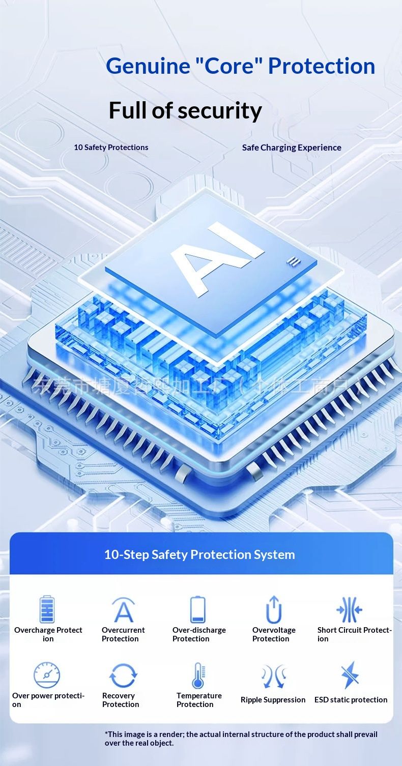 Cross-Border New Wholesale 3C Certified Super Fast Charging Bank Built-in Cable Portable Compatible With Multiple Phones_voghion.com