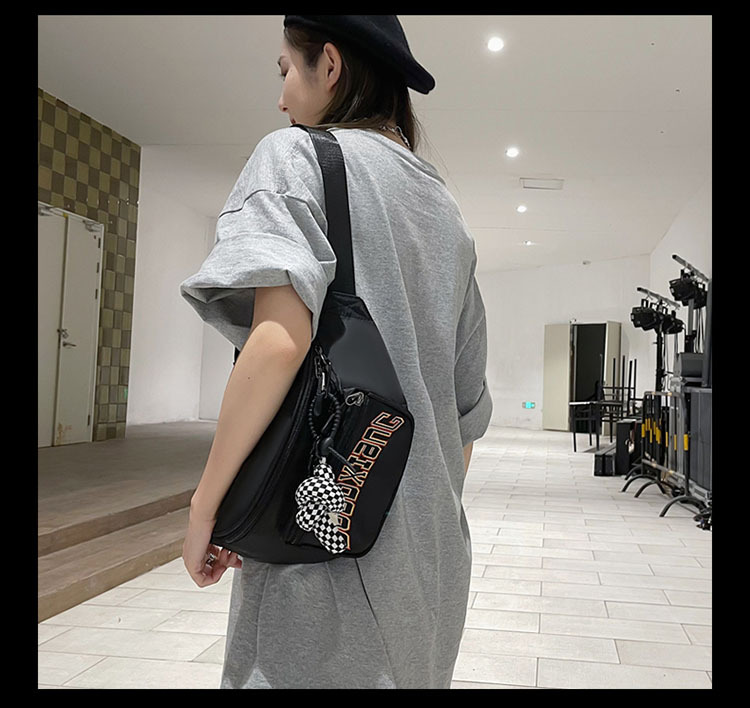 Nuovo marsupio da uomo versione coreana borsa a tracolla casual in nylon a tracolla borsa per il petto sportiva all'aria aperta di grande capacità_voghion.com