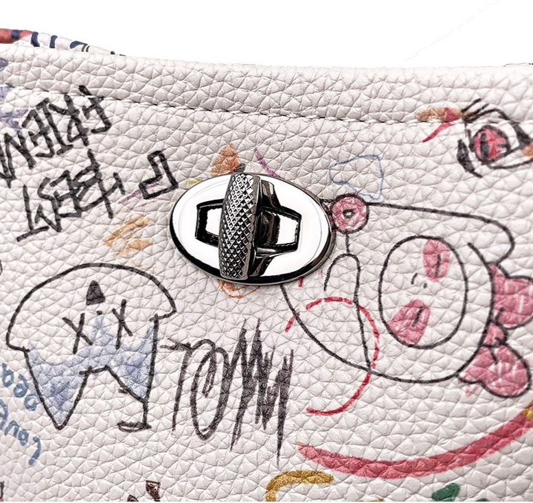 Damentasche Design Graffiti Bär Eimertasche Mode Vielseitige Unterarmtasche Tragbare Umhängetasche Handytasche_voghion.com