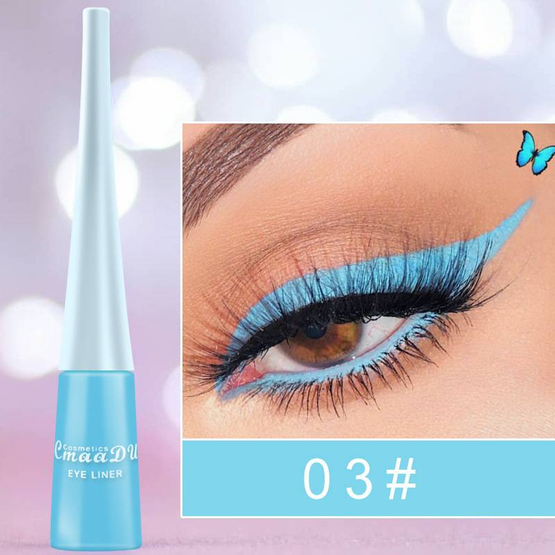 Colored eyeliner pencil Eyeliner Cool black liquid easy to dry and not smudge_voghion.com