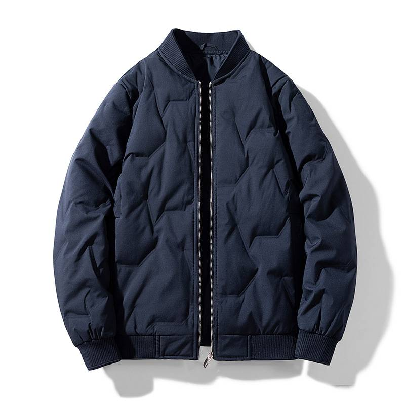 Men's Clothing new Silk cotton jacket men's white duck Silk cotton foam pattern three dimensional jacket_voghion.com