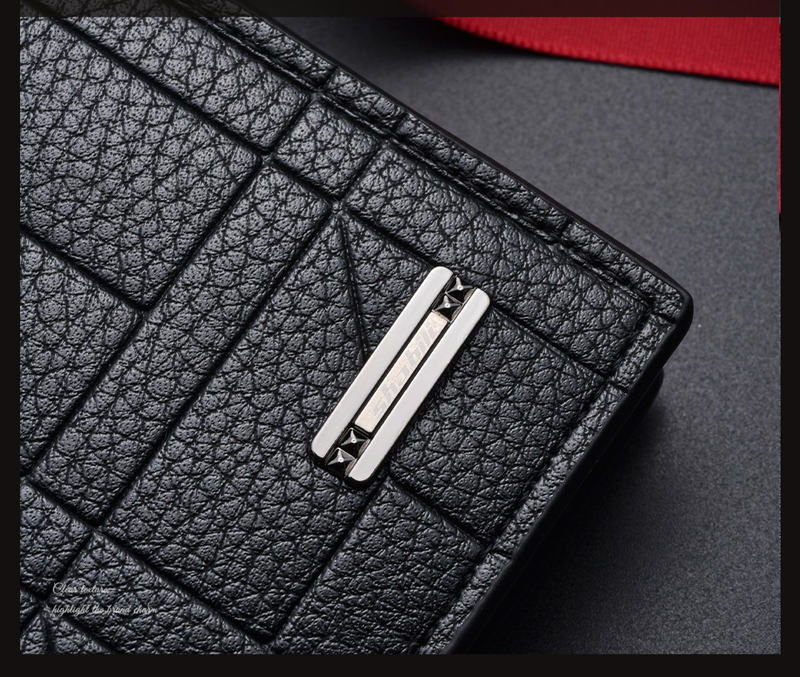 Portafoglio da uomo, corto, con porta carte di credito integrato per patente di guida, monete, marchio alla moda, portafoglio da uomo multifunzionale_voghion.com