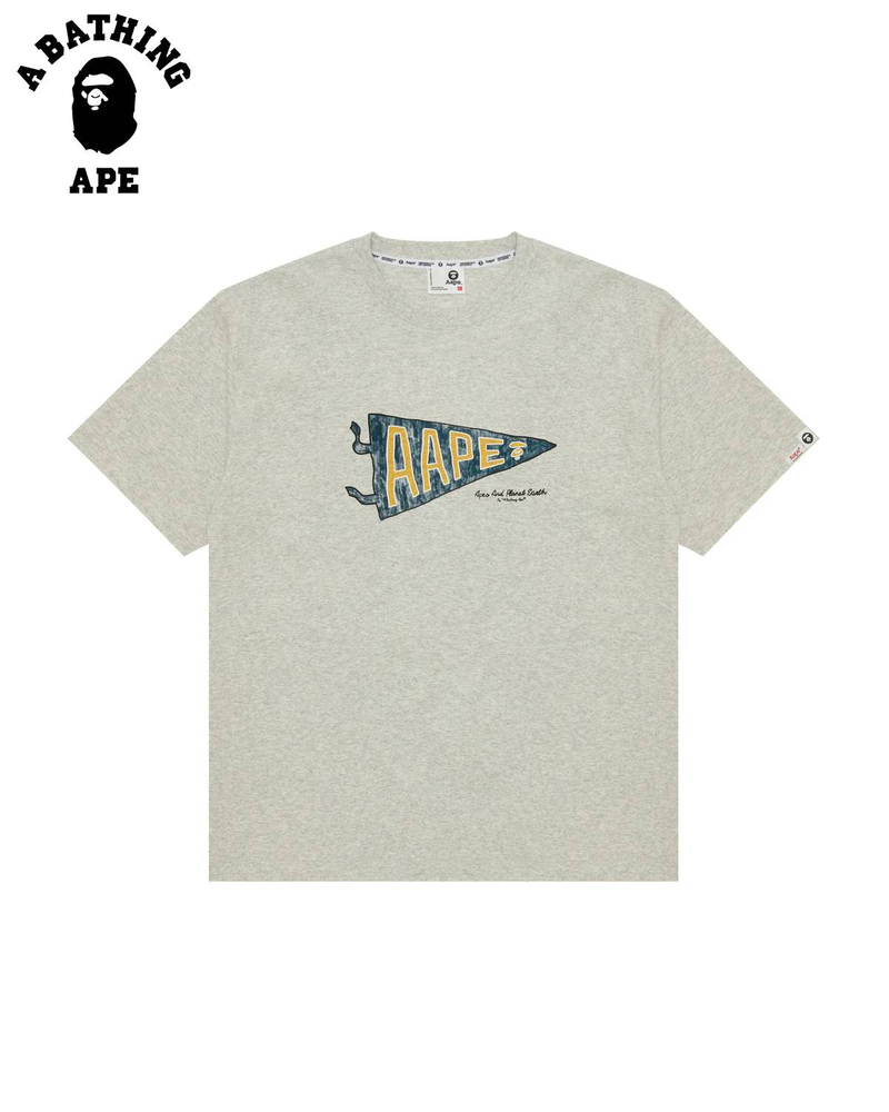 T-shirt a maniche corte con stampa multi-lettera "A BATHING APE BAPE" realizzata in tessuto di puro cotone_voghion.com