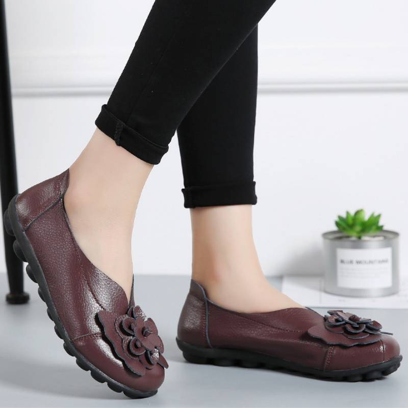 Spring/Summer Flower Comfortable Bean Women's Shoes Flat Women's Singles Shoes_voghion.com