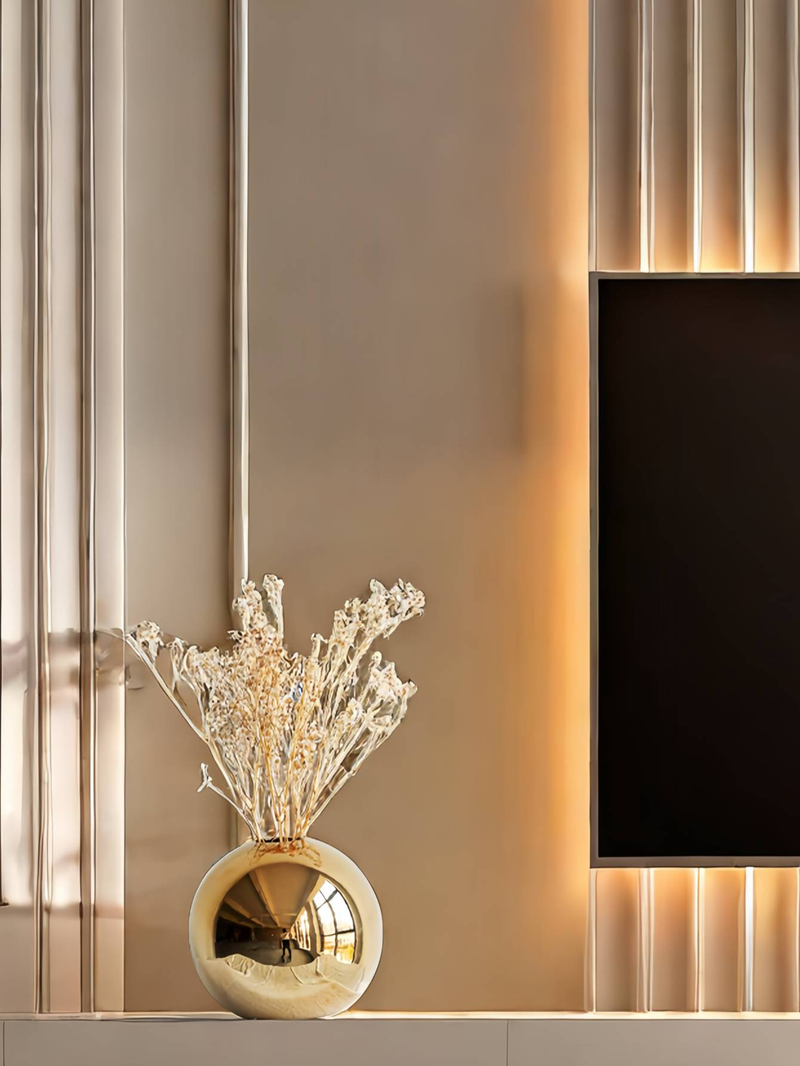 1pc Plating Golden Ball Ceramic Vase Home Decoration Ornaments Crafts Flower Pot Art Hydroponic Vases Home Decoration Ornament Gift_voghion.com