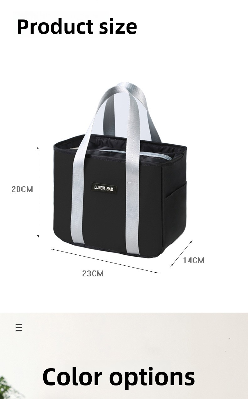 Insulated Lunch Bag For School & Office - Navy Blue Thermal Food Carrier With Handles (Leakproof & Stylish Perfect For Picnics Bento & Meal Prep)_voghion.com