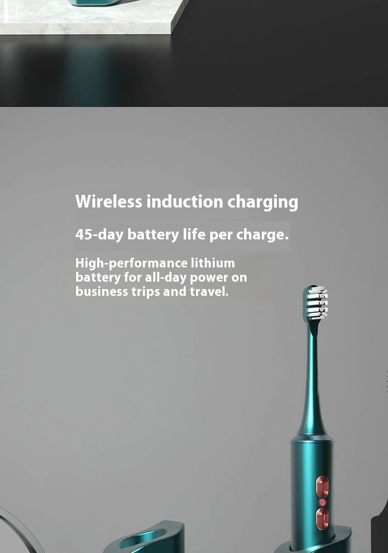 Cepillo de dientes eléctrico inteligente: 4 modos, suspensión magnética, esterilización UV y 40 000 RPM (set para parejas/regalo, batería con más de 30 días de duración)_voghion.com