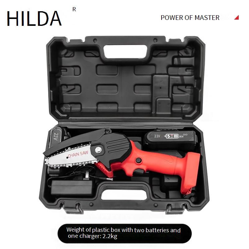 HiLDA Cordless Mini Chainsaw - Lightweight Electric Chainsaw For Wood Cutting, Tree Pruning & DIY Projects_voghion.com