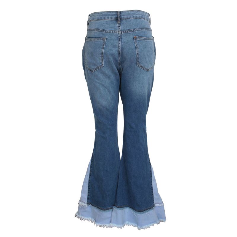 Pantalon évasé extensible à jambes larges pour femmes, vêtements à la mode, couleur assortie, coupe slim_voghion.com