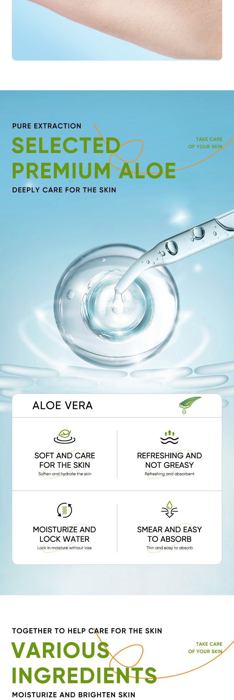 Volles englisches Aloe Vera-Gesichtswasser, 500 ml, SADOER, feuchtigkeitsspendendes Make-up-Wasser mit großer Kapazität_voghion.com