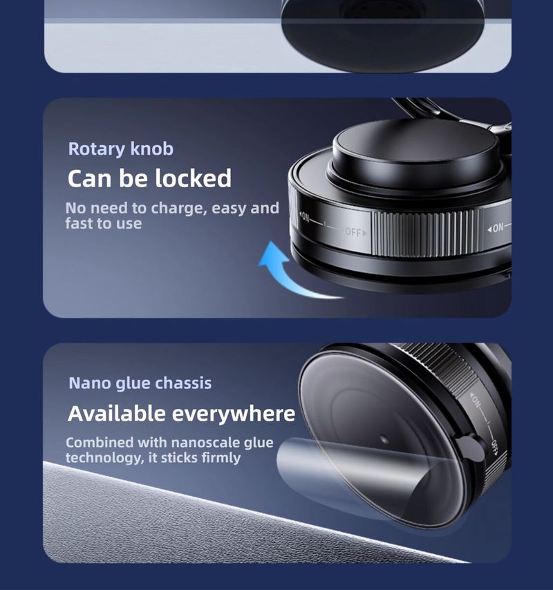 2025 New Model Vacuum Magnetic Car Navigation Suction Cup Mount Phone Holder_voghion.com