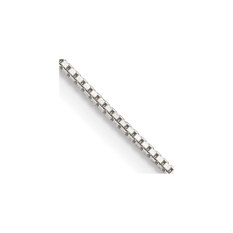 Sterling Silver .9mm Box Chain W/2in Ext._voghion.com
