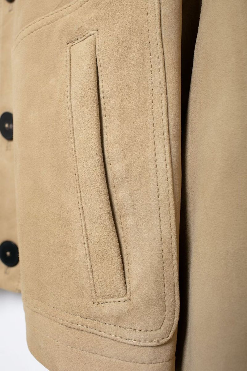Vêtements pour femmes automne et hiver nouveau style veste courte en velours de peau de cerf à boutonnage simple_voghion.com
