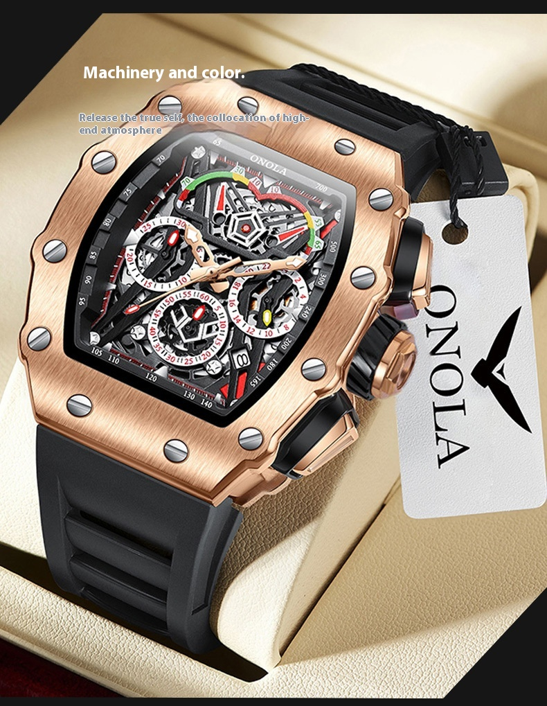 Live ONOLA/Orona Fashion Unique Design Multifunctional Fully Automatic Mechanical Men's Watch_voghion.com