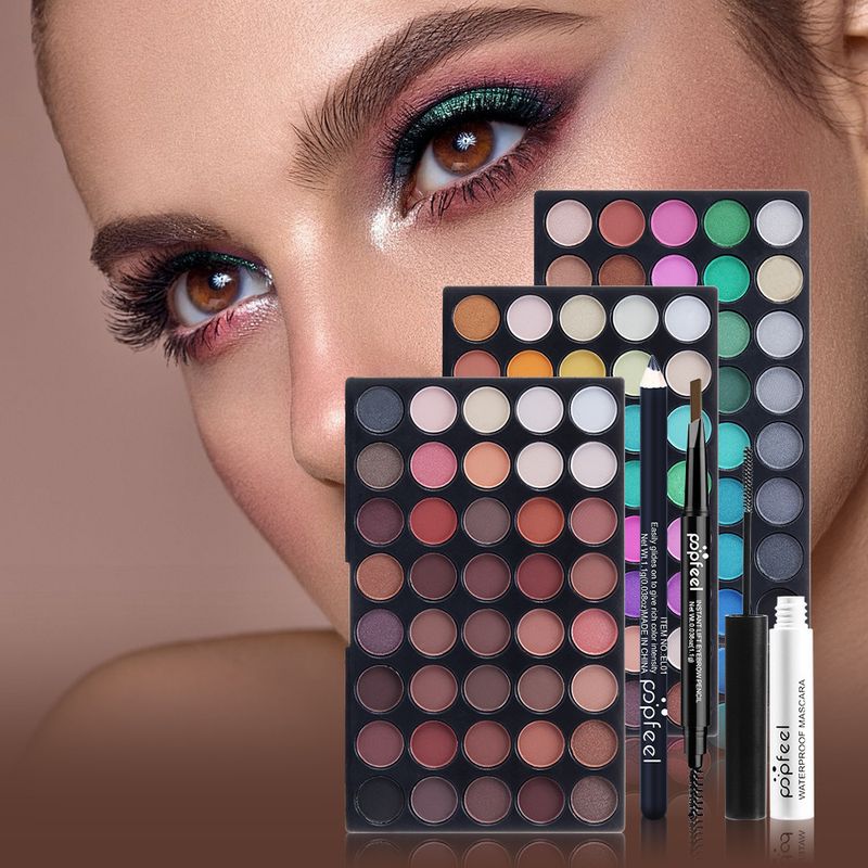 Make-upsets Nieuwe POPFEEL Make-upset Lipgloss Oogschaduw Blush Contourset Halloween Kerstmis_voghion.com