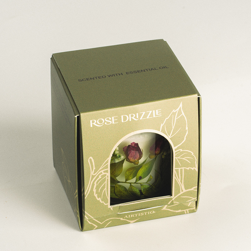 Trockenblumen-Aromatherapie-Kerze, Heimduft für den Innenbereich, romantisches und praktisches Geschenk, desodorierender und anhaltender Duft, festes Sojawachs mit Handgeschenk_voghion.com