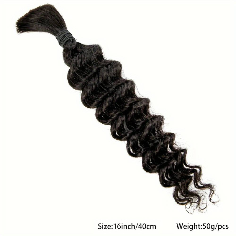 Capelli veri 100% capelli umani capelli ricci profondi confezione da 2 pezzi totale 100 g 50 g/pz_voghion.com