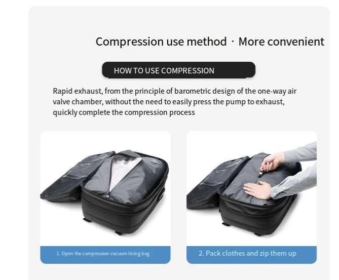 Reise-Vakuum-Rucksack Herren Business Multifunktions-Computertasche Vakuum-Kompressionsbeutel Rucksack mit großer Kapazität TPU_voghion.com