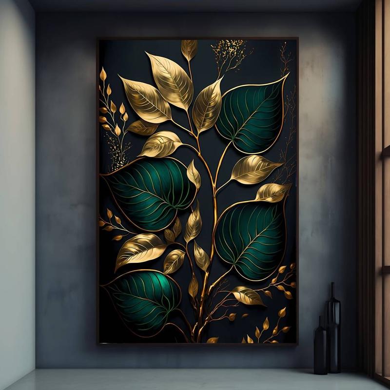 Art Deco Style Poster Frame Canvas Prints Painting, Printed Canvas Painting, Frame Canvas Wrapping_voghion.com