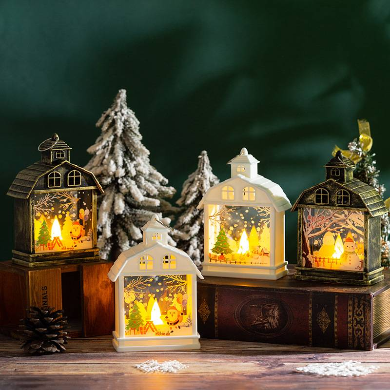 Decoraciones navideñas, luces nocturnas retro portátiles, adornos LED, decoraciones colgantes, accesorios creativos para escaparates._voghion.com