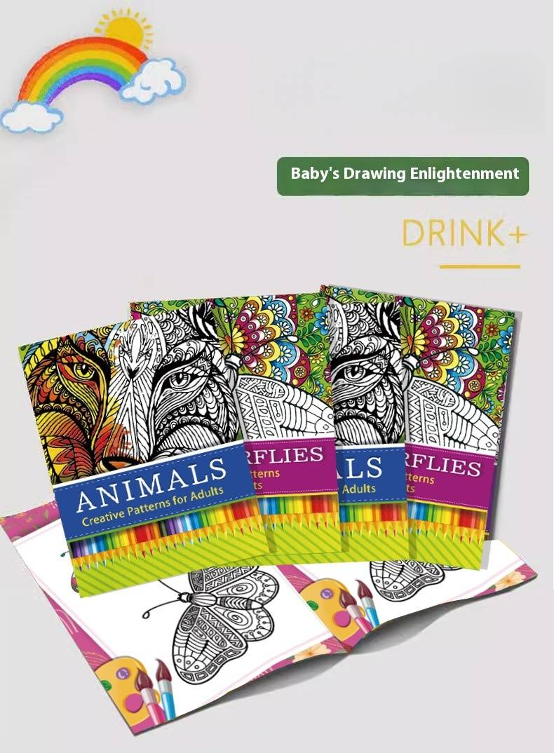 Libro da colorare per bambini con pesci tutù - Libro di attività di disegno e pittura a tema animali e farfalle, regalo perfetto per bambini, compleanni, vacanze e feste_voghion.com