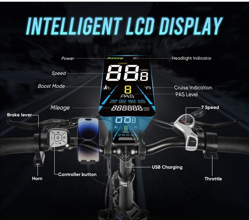 Bici elettrica pieghevole SAMEBIKE RS-A02 Pro da 20 pollici con batteria da 48 V e 15 Ah_voghion.com