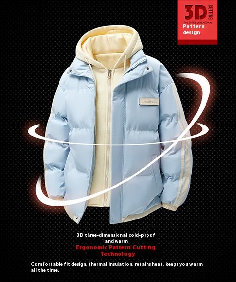 Men's Stylish Two-Tone Fleece Lined Hooded Jacket - Winter Warm Coat With Zip Front, Multiple Colors & Sizes (XS-XXXXL)_voghion.com