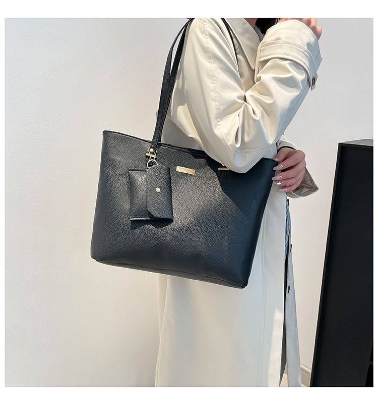 Women's Bags Combination Three Piece Large Capacity Underarm Bag New Fashion Casual Texture Commuting Women's Shoulder Tote Bag_voghion.com