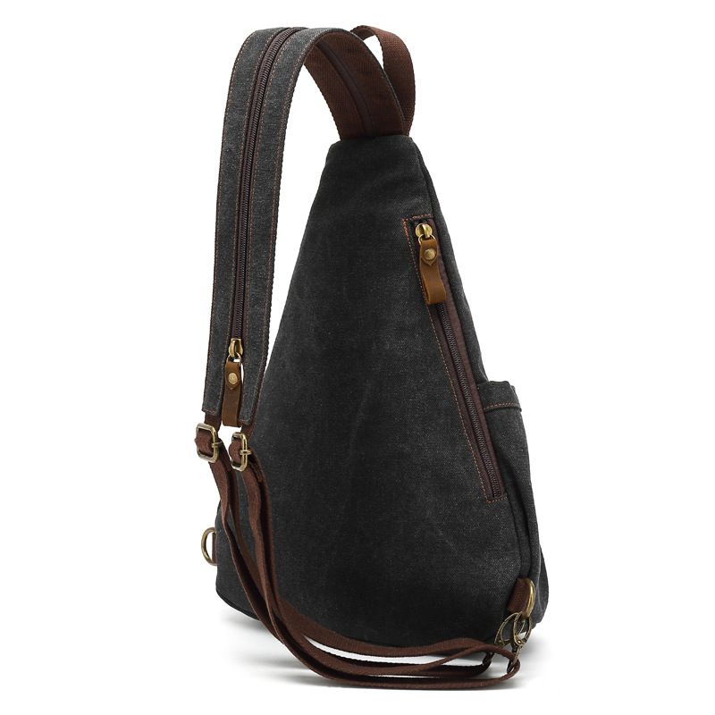 Borsa da petto in tela da uomo alla moda multiuso, borsa da uomo casual di grande capacità, borsa a tracolla singola, zaino posteriore_voghion.com