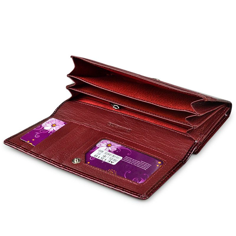 Portafoglio in vera pelle verniciata, portamonete da donna, pochette_voghion.com