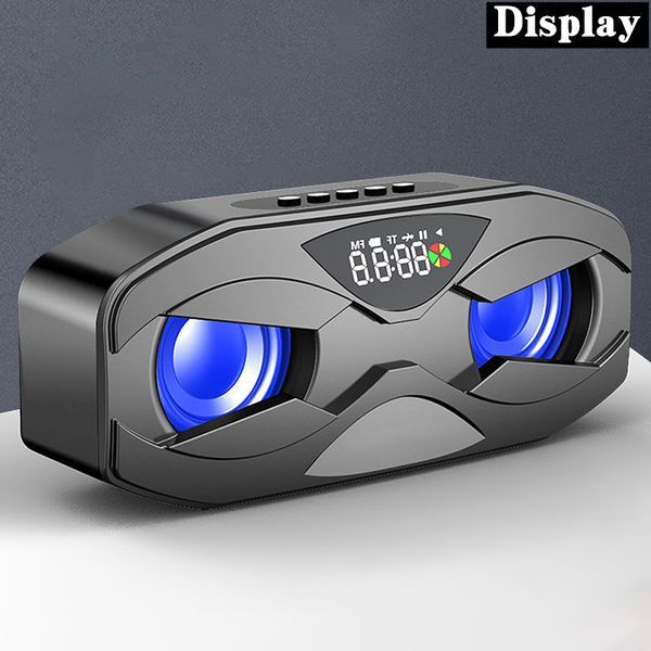 M8 Cool Robot Design Bluetooth Speaker LED Rhythm Flash Wireless Loudspeaker FM Radio Alarm Clock TF Card Support Subwoofer_voghion.com