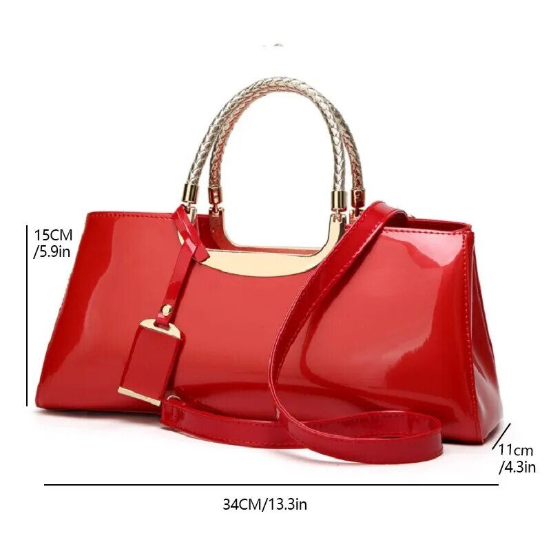 Borsa da donna per banchetti monospalla alla moda in pelle laccata leggera_voghion.com