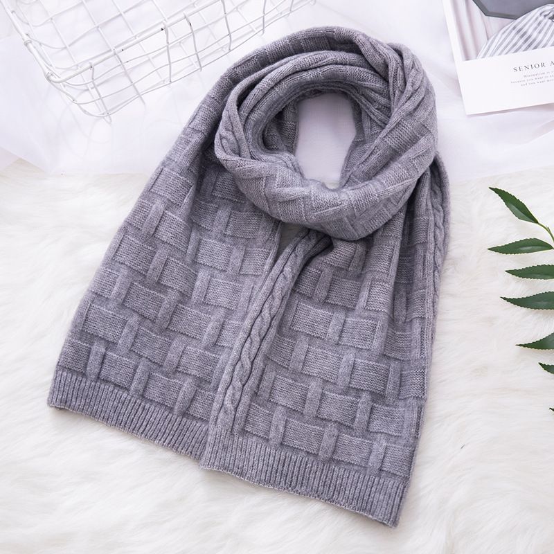Girl boy's pure color Korean version scarf autumn winter, cute children's scarf, thickened and warm for 2-10 years old_voghion.com