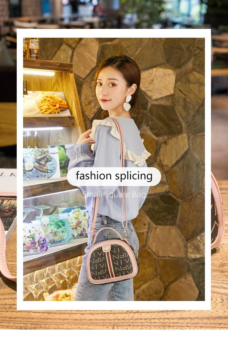 Sac à main femme 2023 nouvelle lettre impression abeille ruban messager sac à bandoulière mode décontracté sac de téléphone portable sac pour femmes_voghion.com